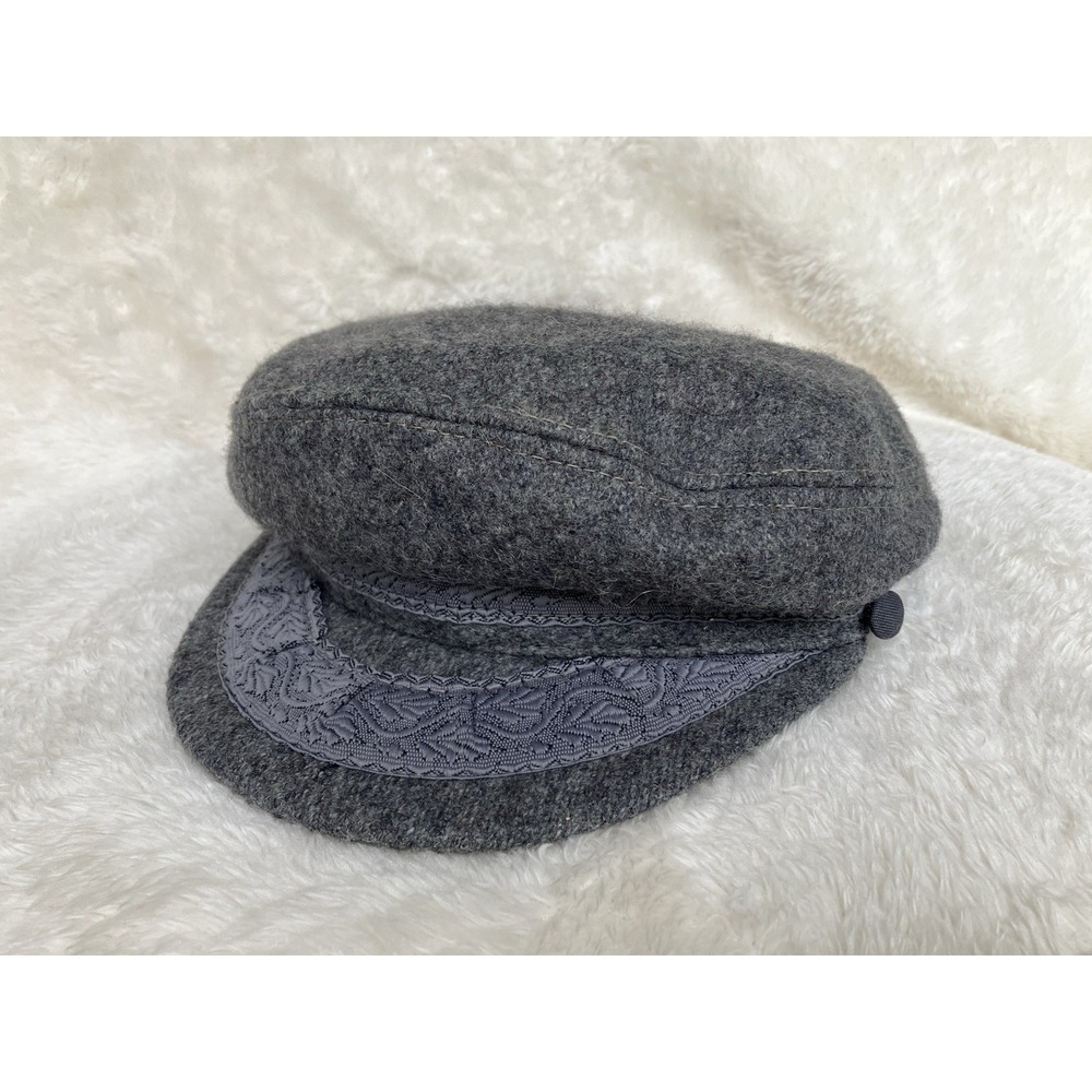 Vintage Aegean Fisherman's Cap Wool Blend Made In Greece Sz 60 / US 7 1/2